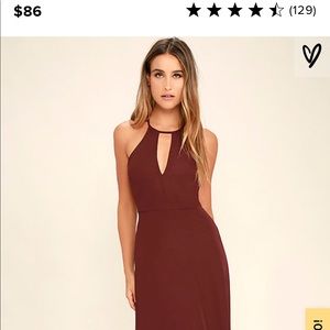 Beauty and Grace Burgundy Maxi Dress